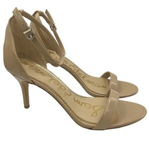 SAM EDELMAN Patti patent leather tan dress heels women’s Size 12